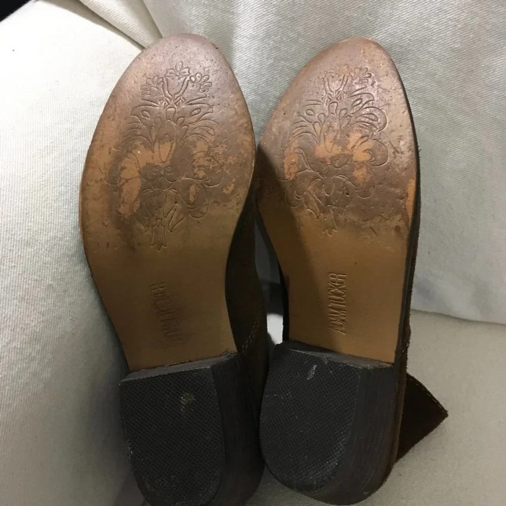 Adam Tucker Brown Suede Ankle Boots Sz 9 - Picture 4 of 7